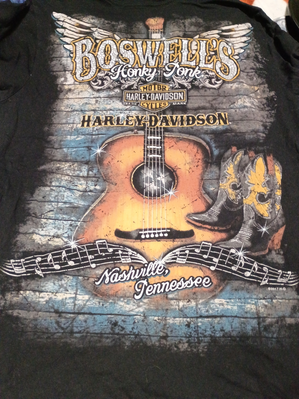 Harley-Davidson Boswell's Honky Tonk Nashville Guitar Tee - Black